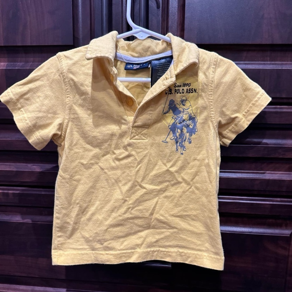 U.S. Polo Assn. Yellow Kids Short Sleeve Tee 18m